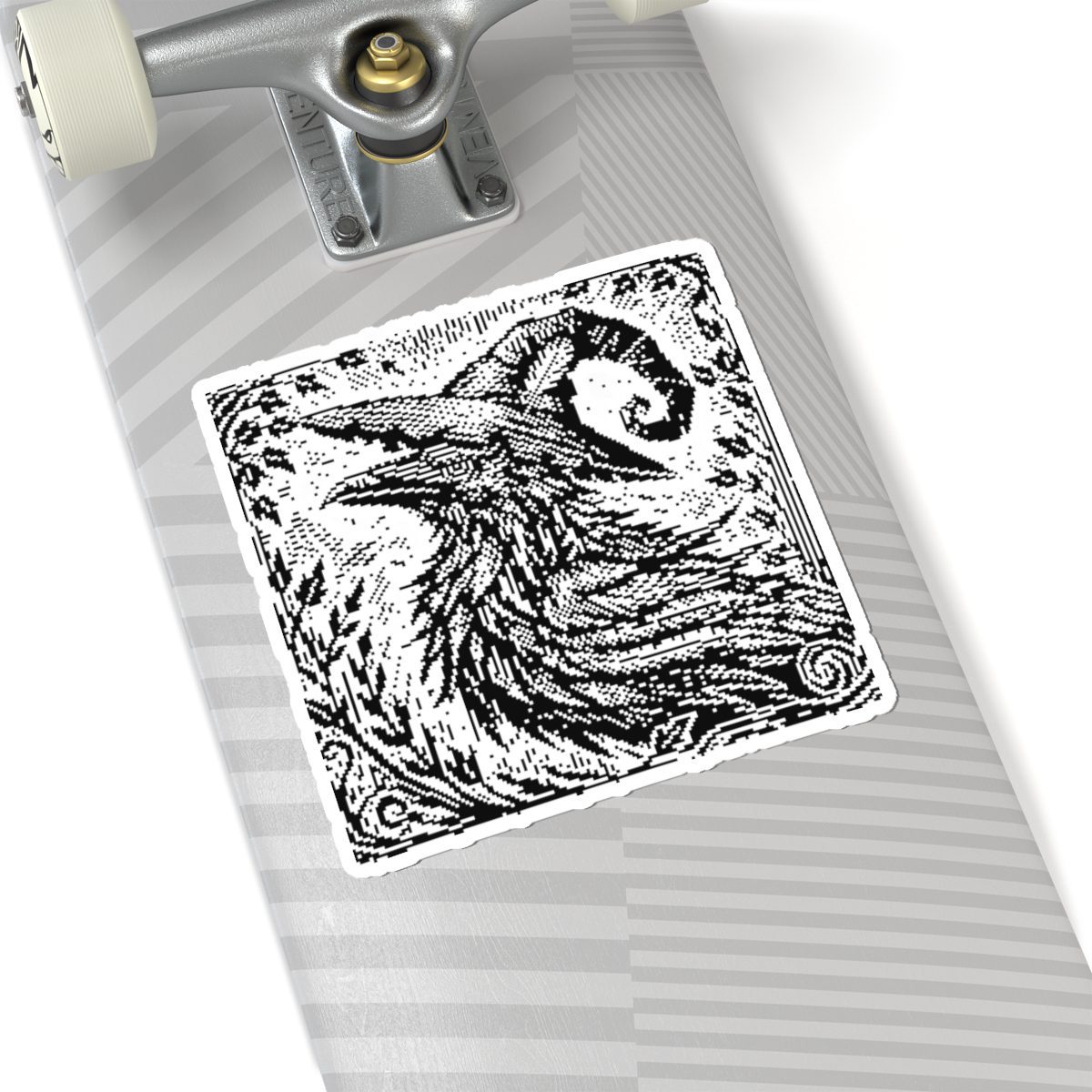Woodcut Raven Kiss-Cut Sticker - Image 23