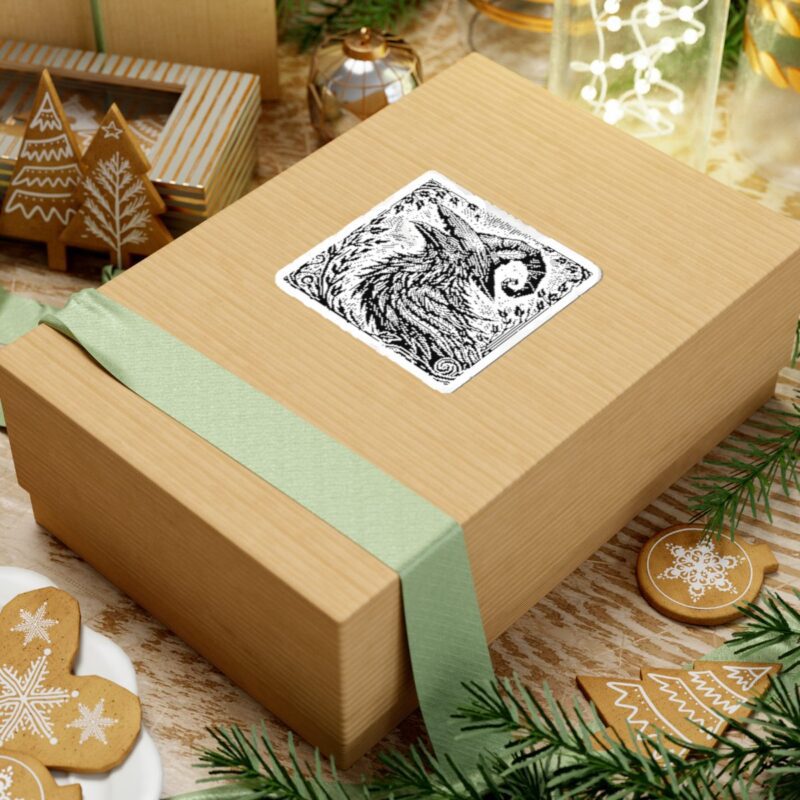 Woodcut Raven Kiss-Cut Sticker - Image 15