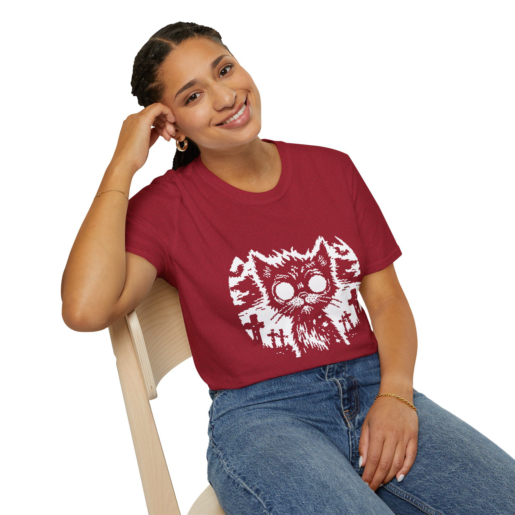 Zombie Cat Unisex T-Shirt - Image 76