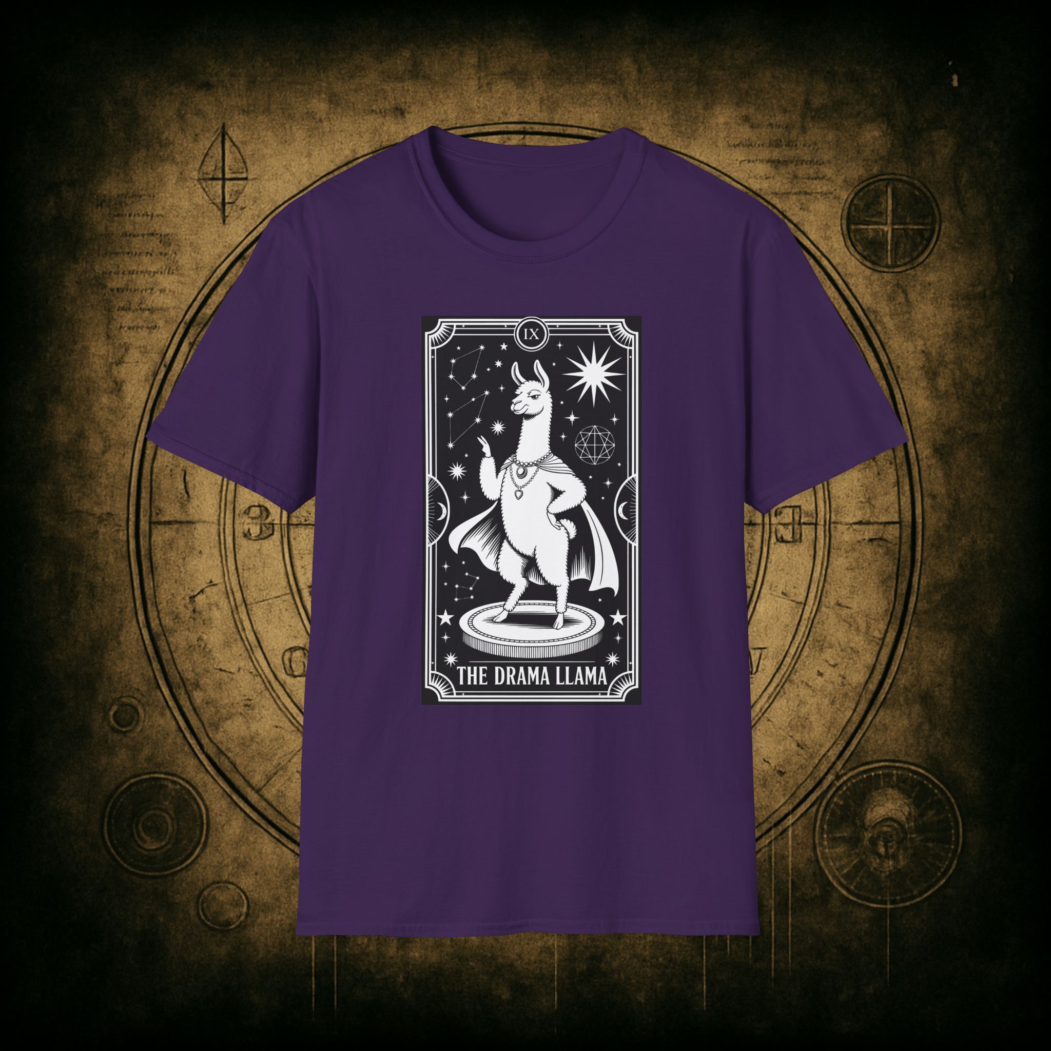 The Drama Llama Tarot Unisex T-Shirt - Image 58