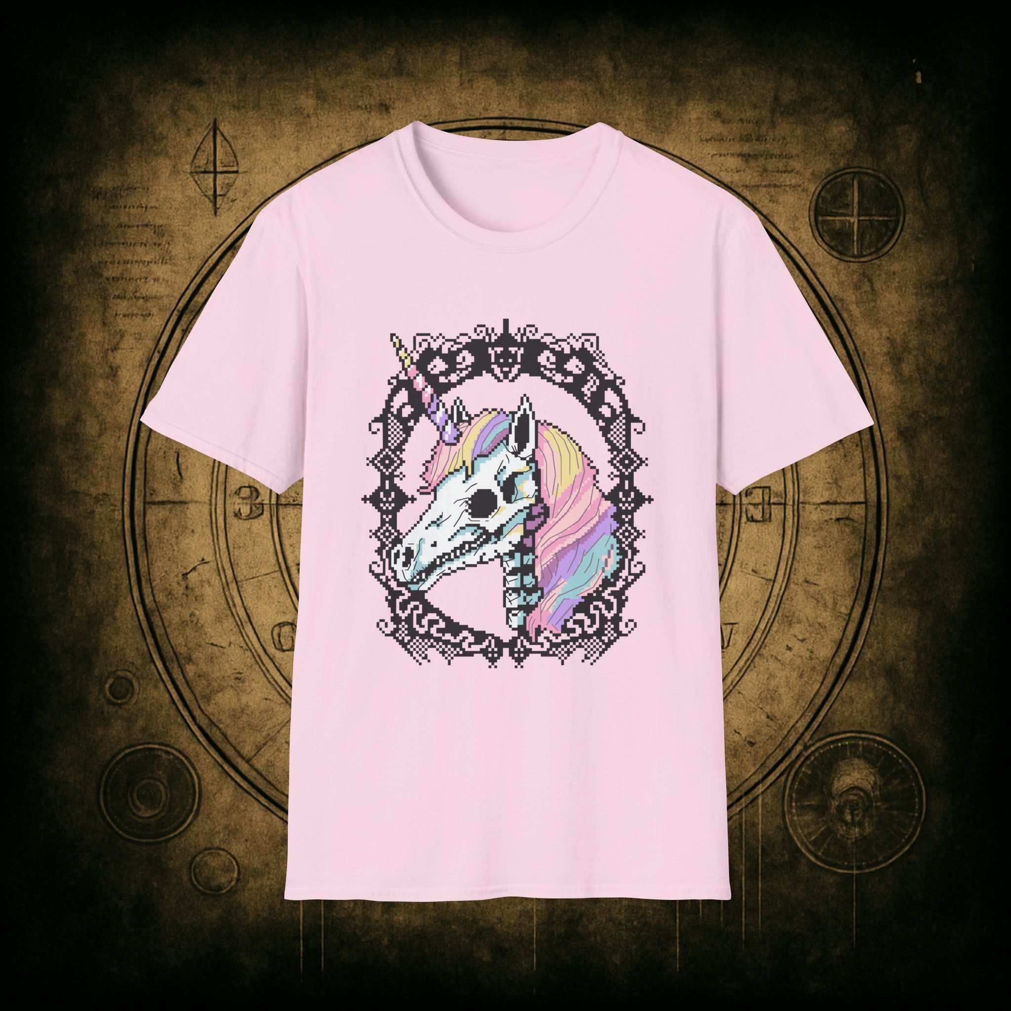 Pastel Goth Skeleton Unicorn Unisex T-shirt