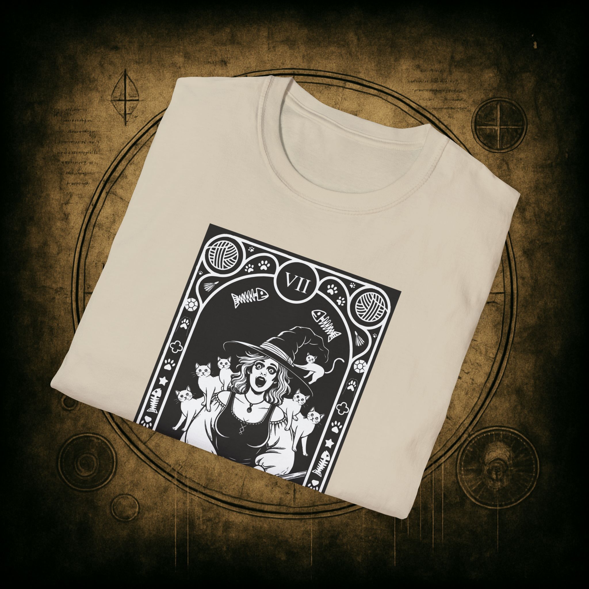 The Crazy Cat Lady Tarot Unisex T-Shirt - Image 18