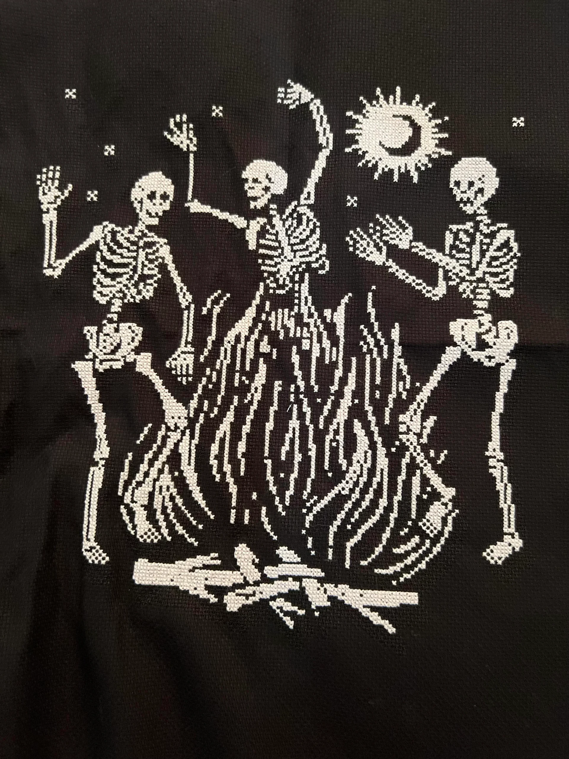 Dancing Skeletons Cross stitch pattern