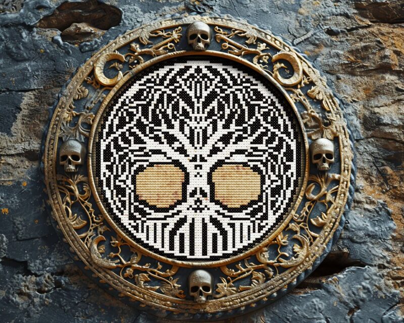 Tree of Death Woodcut Cross Stitch Pattern - Image 3