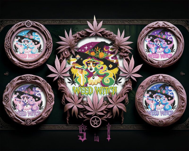 Weed Witch Cross Stitch Pattern - Image 6
