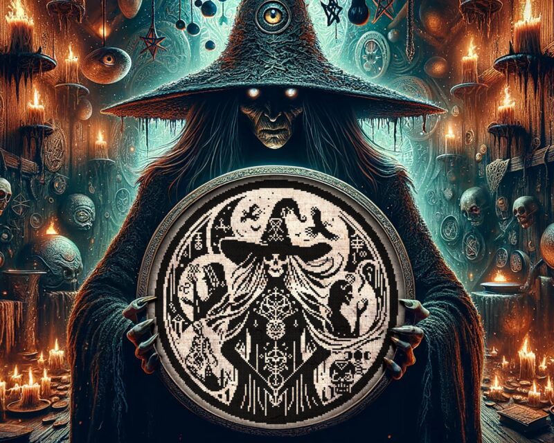 Necromancer Witch Cross Stitch Pattern - Image 2