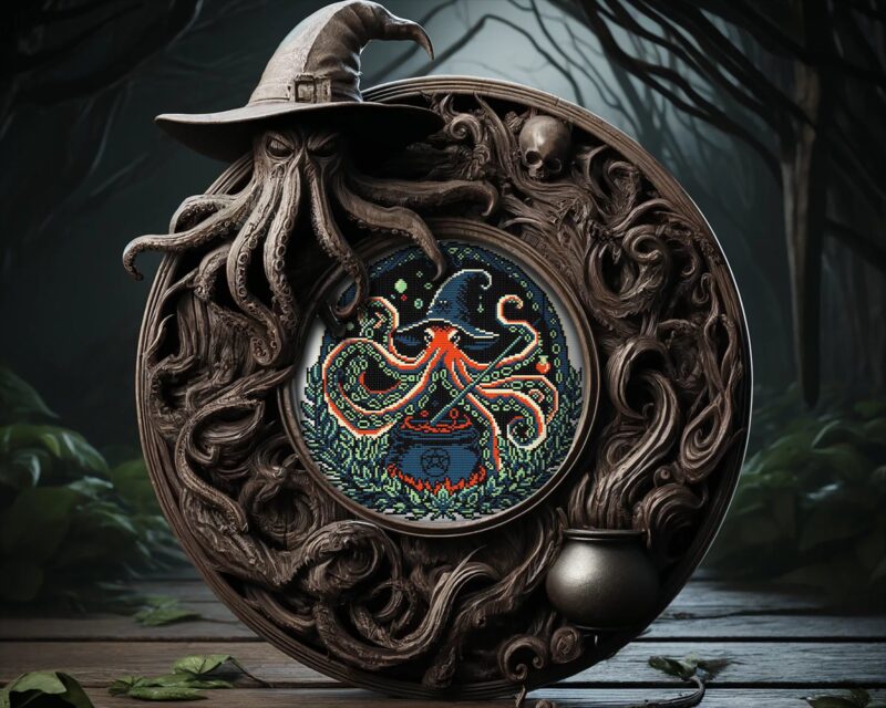 Hocus Octopus Cross Stitch Pattern - Image 7