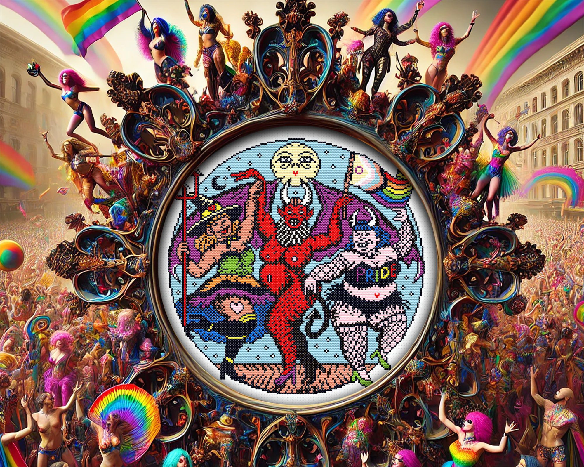 The Dancing Witches Pride Edition Cross Stitch Pattern - Image 7