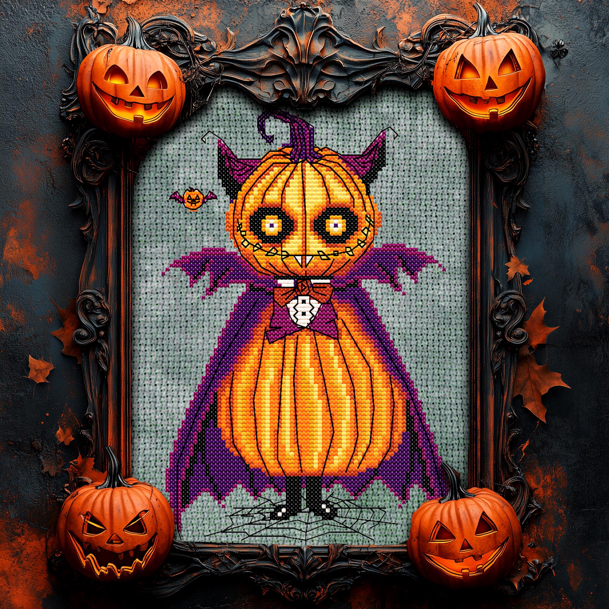 Count Pumpcula Cross Stitch Pattern - Image 9