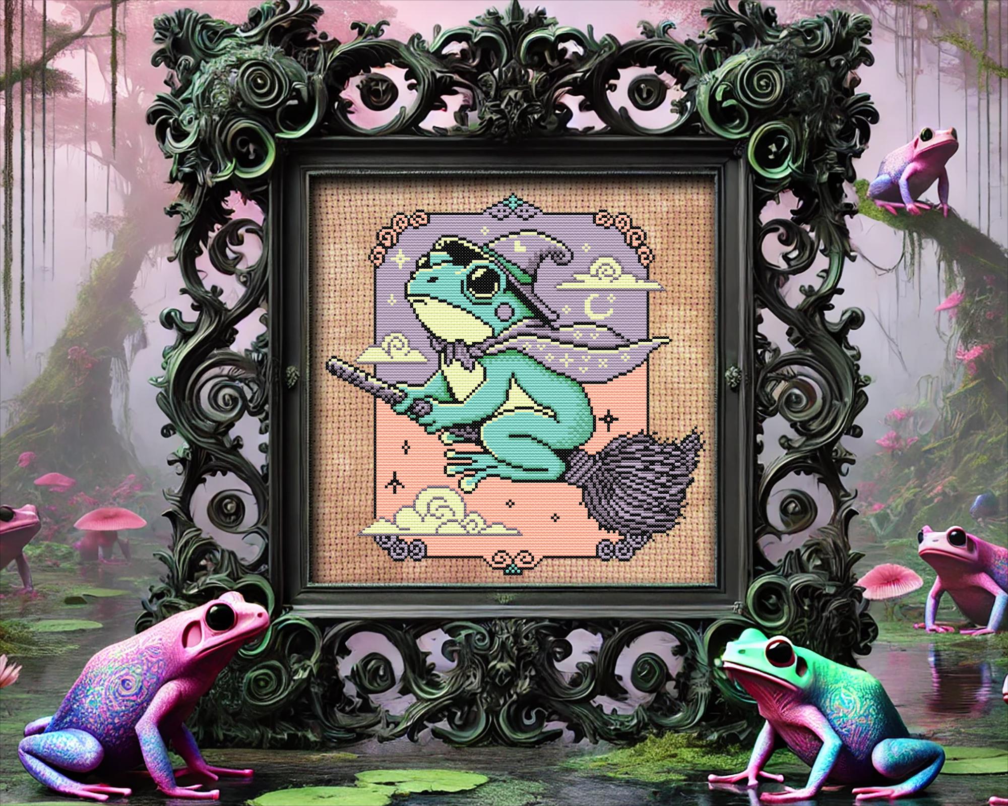 Witch Frog Cross Stitch Pattern - Image 7