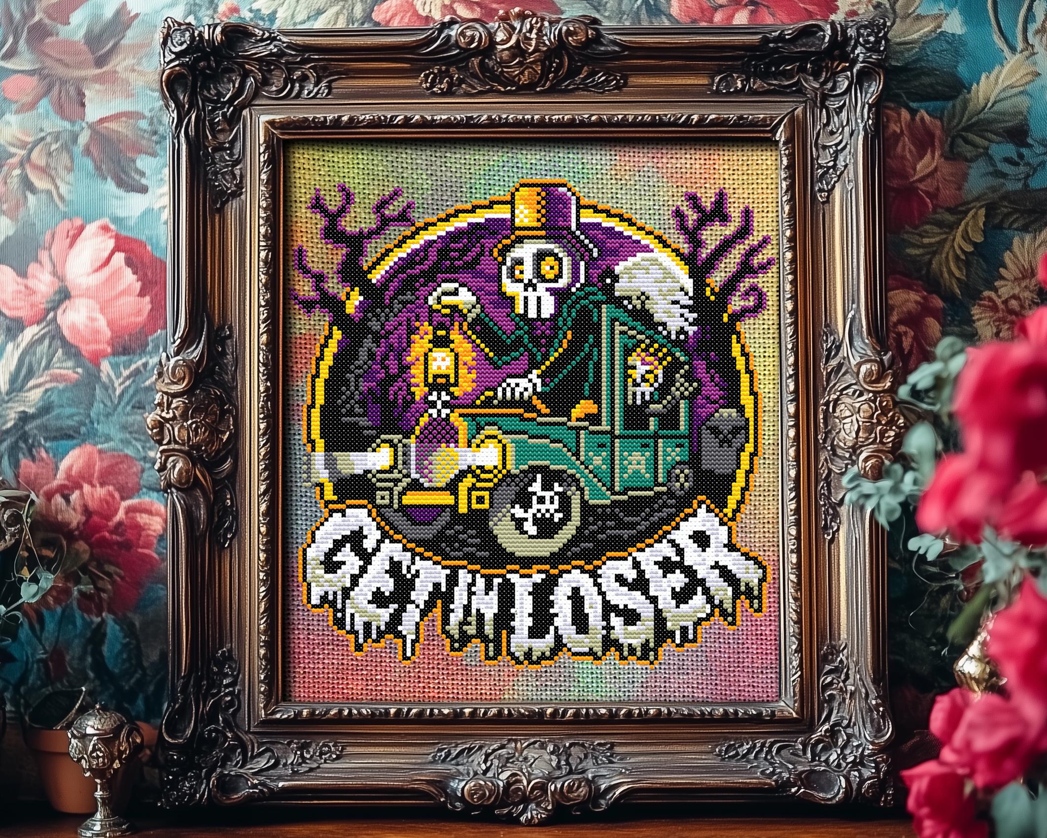Get In Loser Cross Stitch Pattern - Image 5