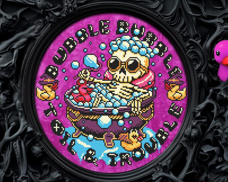 Bubble Trouble Cross Stitch Pattern