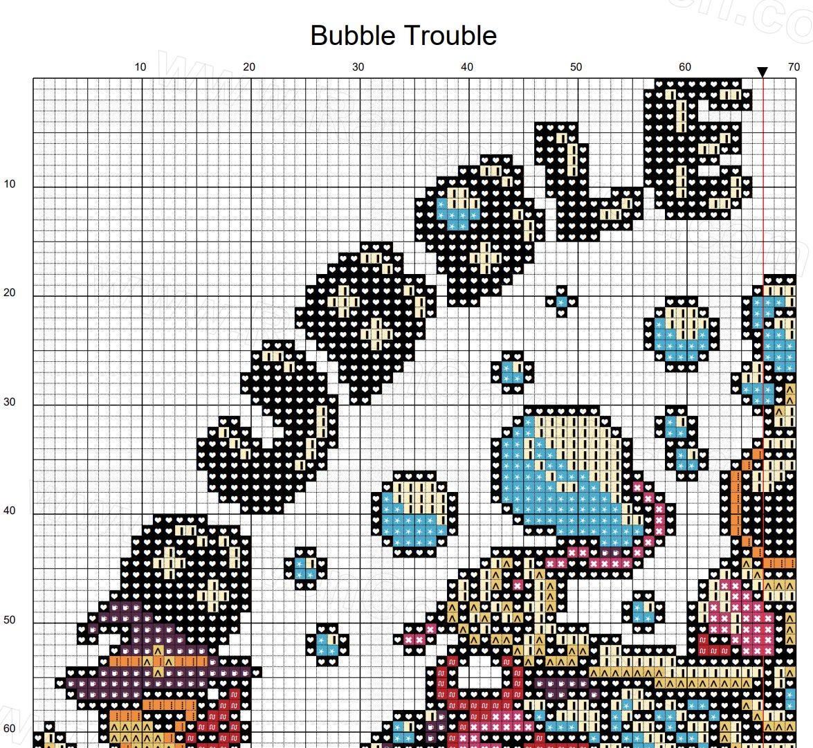 Bubble Trouble Cross Stitch Pattern - Image 4