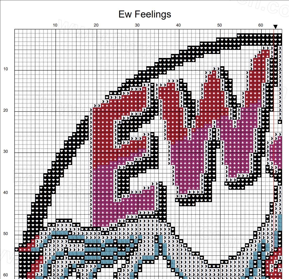 Ew Feelings Cross Stitch Pattern - Image 3