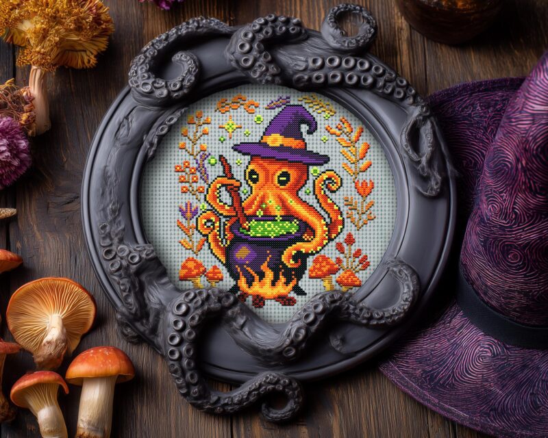 Hocus Octopus Lusus Cross Stitch Pattern - Image 5