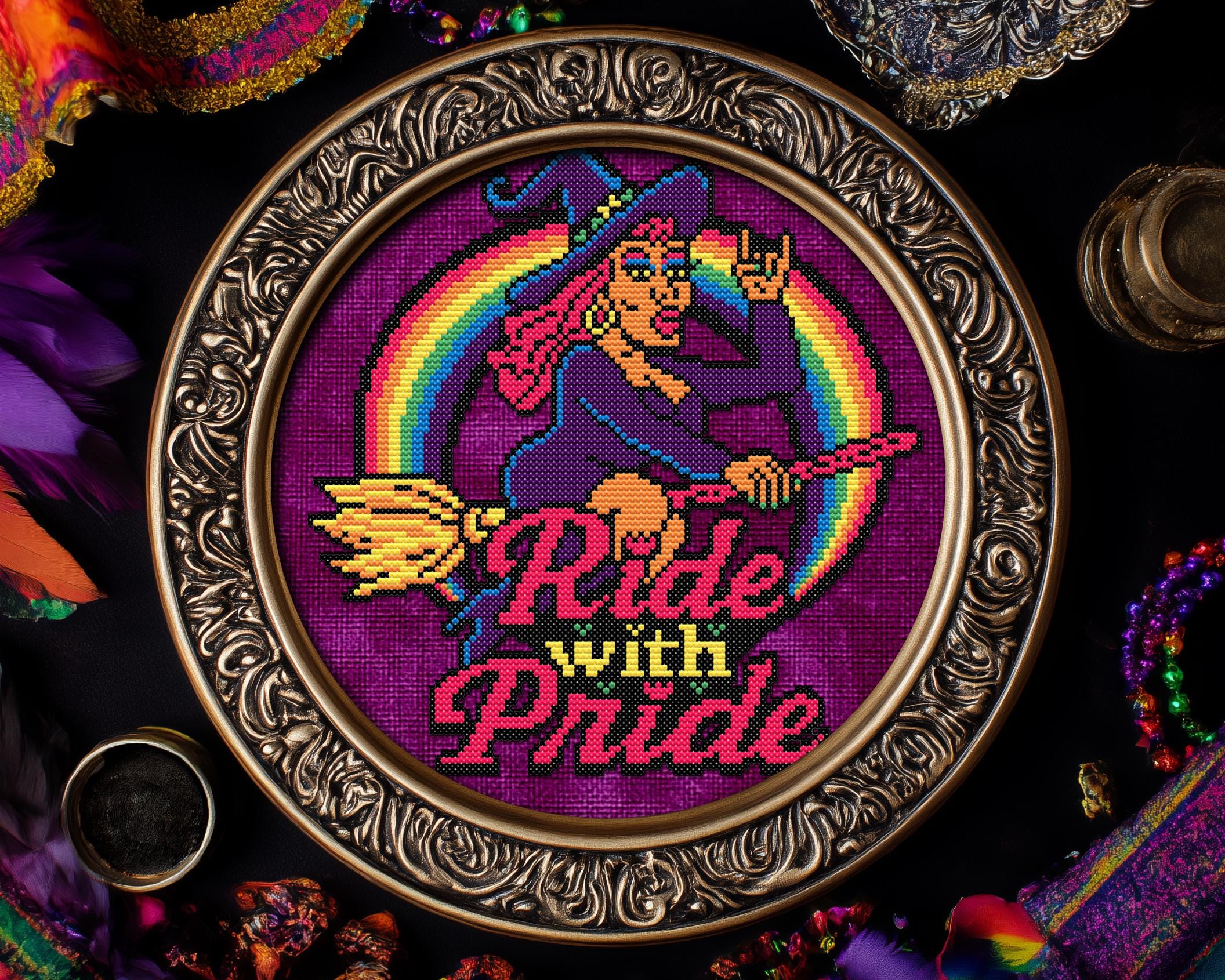 Ride with Pride Cross Stitch Pattern - Image 3