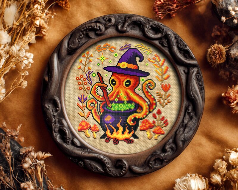 Hocus Octopus Lusus Cross Stitch Pattern