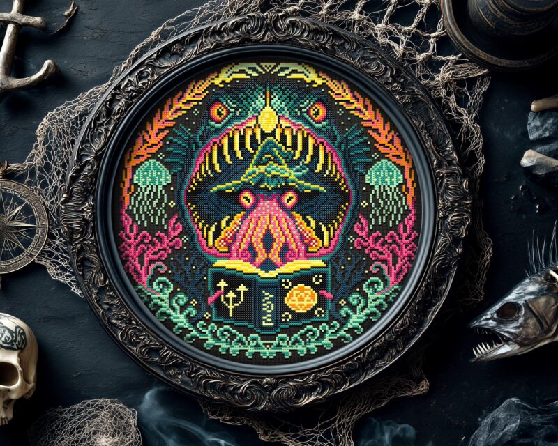 Ocean Witch Cross Stitch Pattern