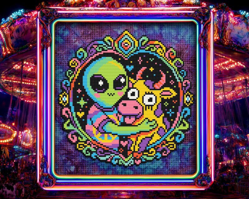 Space Cow Cross Stitch Pattern - Image 5