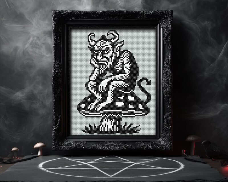 Devil on Mushroom Cross Stitch Pattern - Image 5