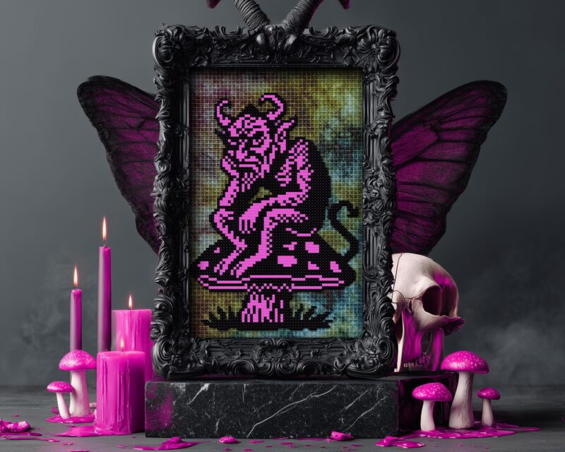 Devil on Mushroom Cross Stitch Pattern - Image 4
