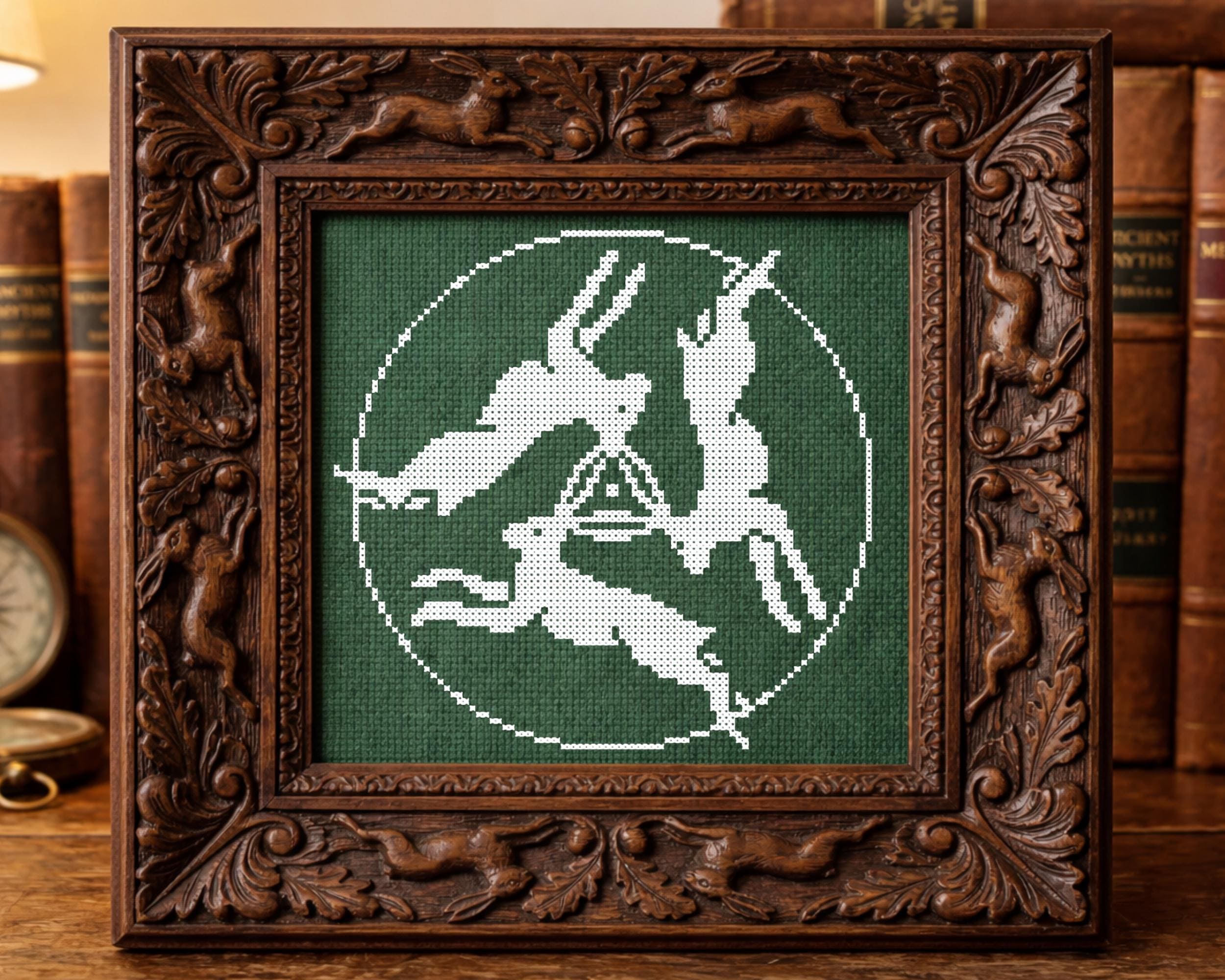 Three Hares Cross Stitch Pattern