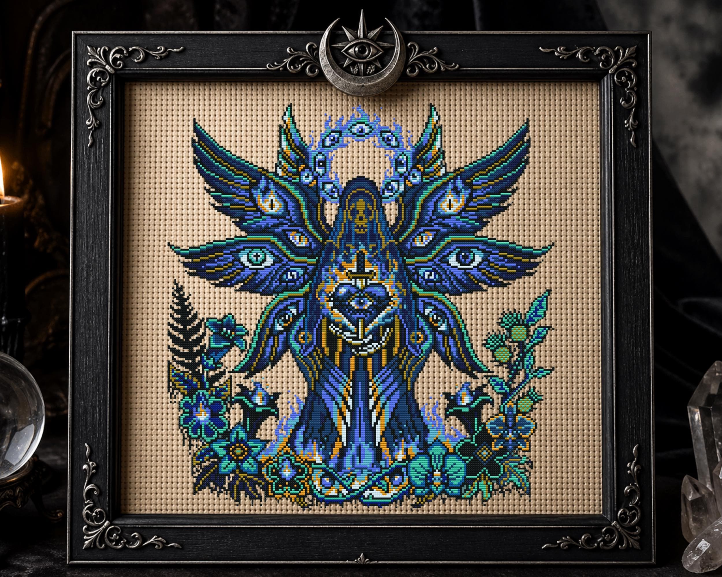Fallen Seraphim Night Cross Stitch Pattern